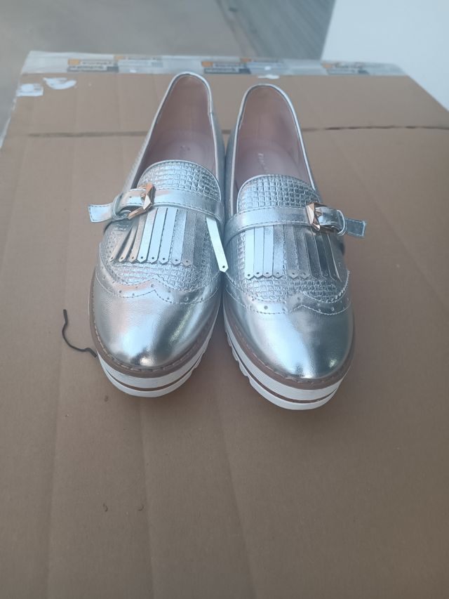 ZAPATOS PLATEADO MUJER