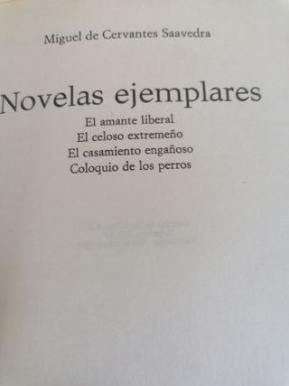 Cervantes Novelas ejemplares