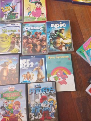 25 DVDS shrek. pato lucas. heidy, ice age