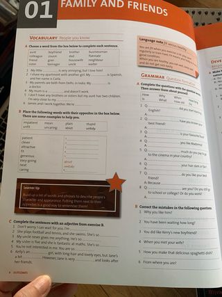 outcomes pre-intermediate workbook