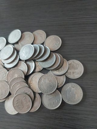 50 monedas 25 pesetas 1982, 1983, 1984