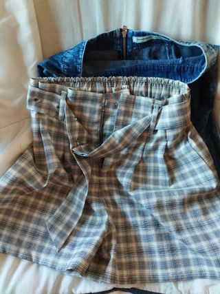 Falda+ pantalón corto mujer