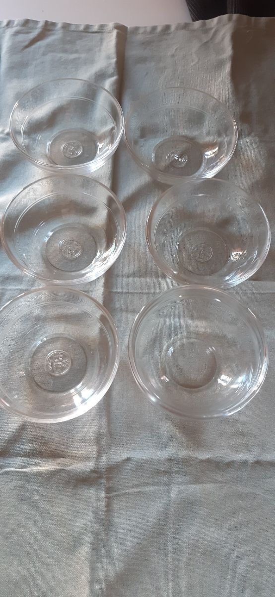 Set di 6 ciotoline vetro