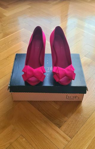 Zapatos Salón. Vestir. Tacón Alto. Fucsia. Nuevos.
