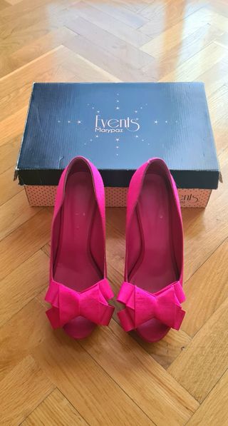 Zapatos Salón. Vestir. Tacón Alto. Fucsia. Nuevos.
