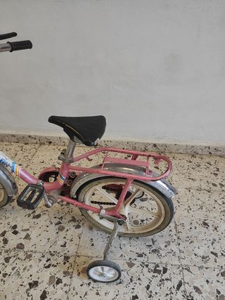 Bicicleta antigua niña bh rosa