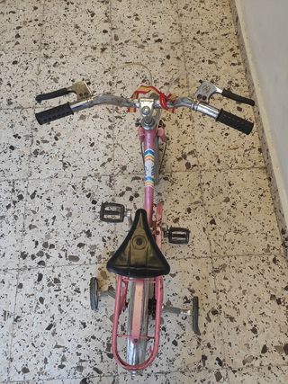 Bicicleta antigua niña bh rosa 