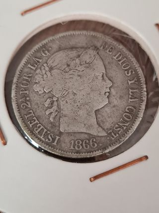 40 céntimos de escudo 1866 Madrid