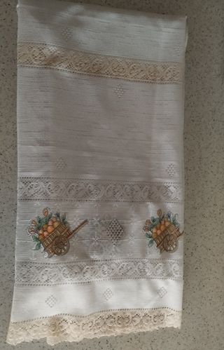 Cortina de puerta de cocina con cenefa