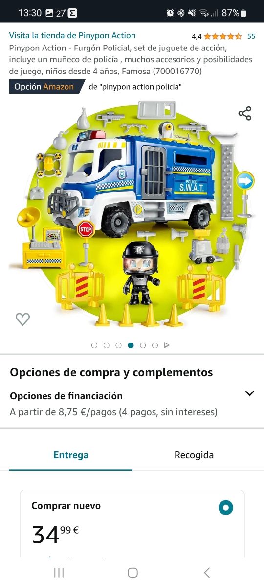 Pin y pon action furgón policial