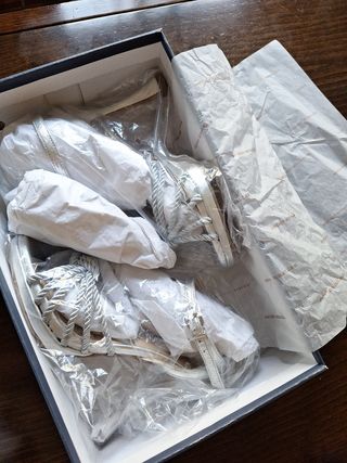 Sandalias plateadas Pedro Miralles