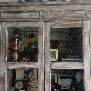 Vitrina aparador madera pino