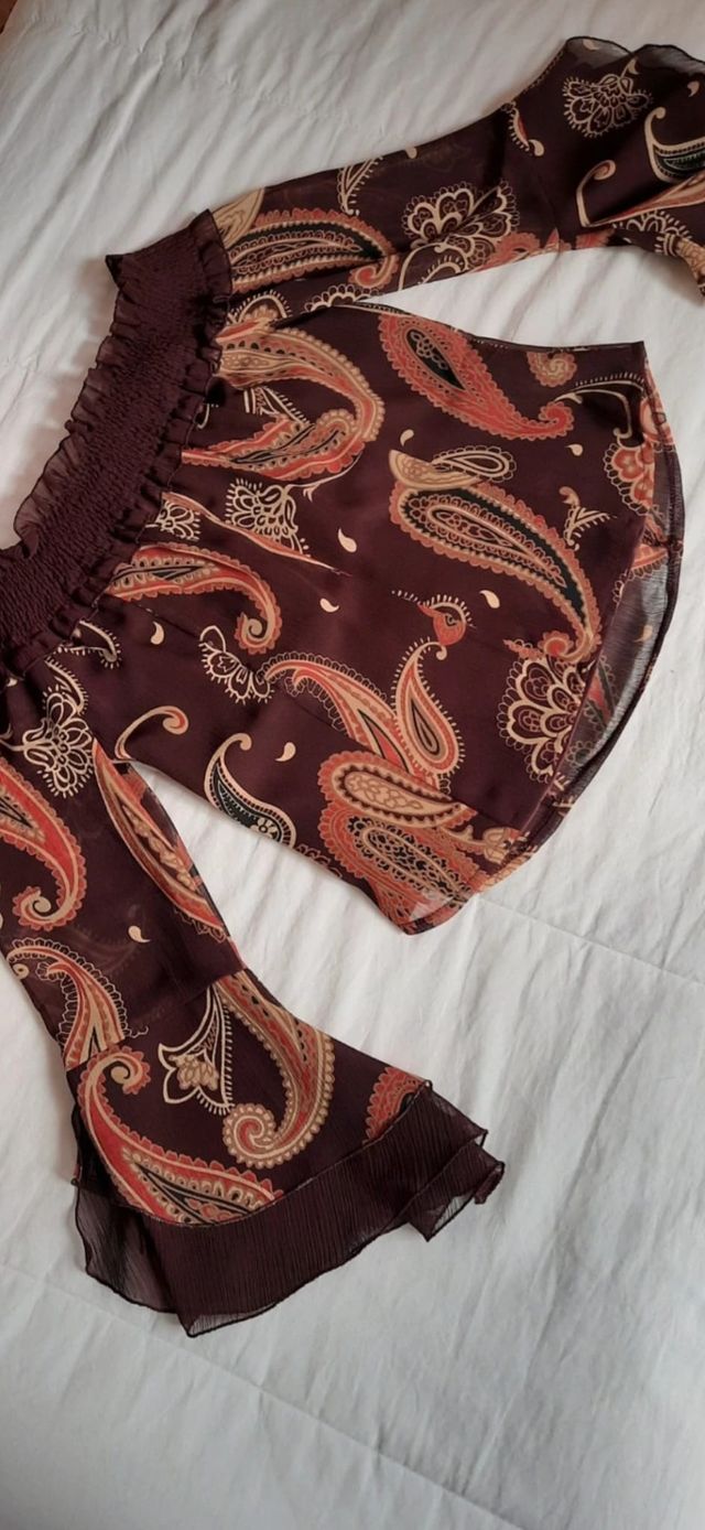 CAMISA ESTAMPADA DE SEDA DE MARCA