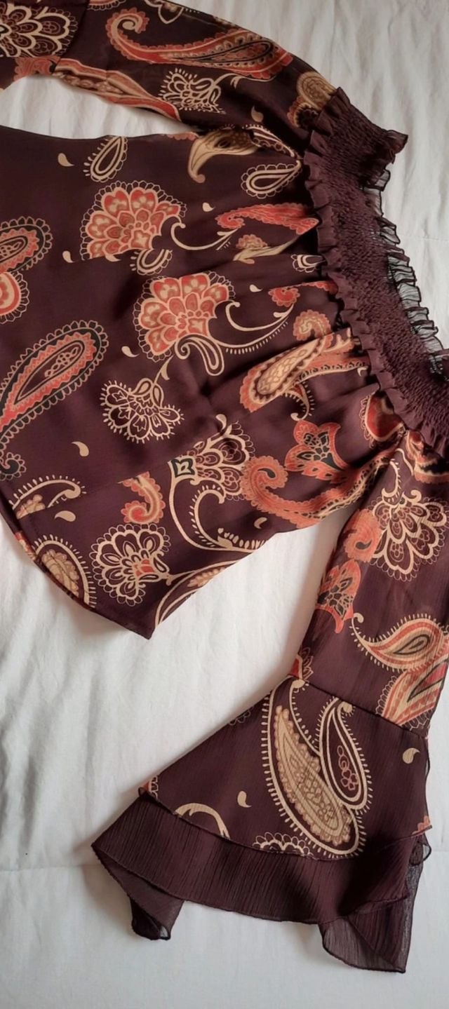 CAMISA ESTAMPADA DE SEDA DE MARCA