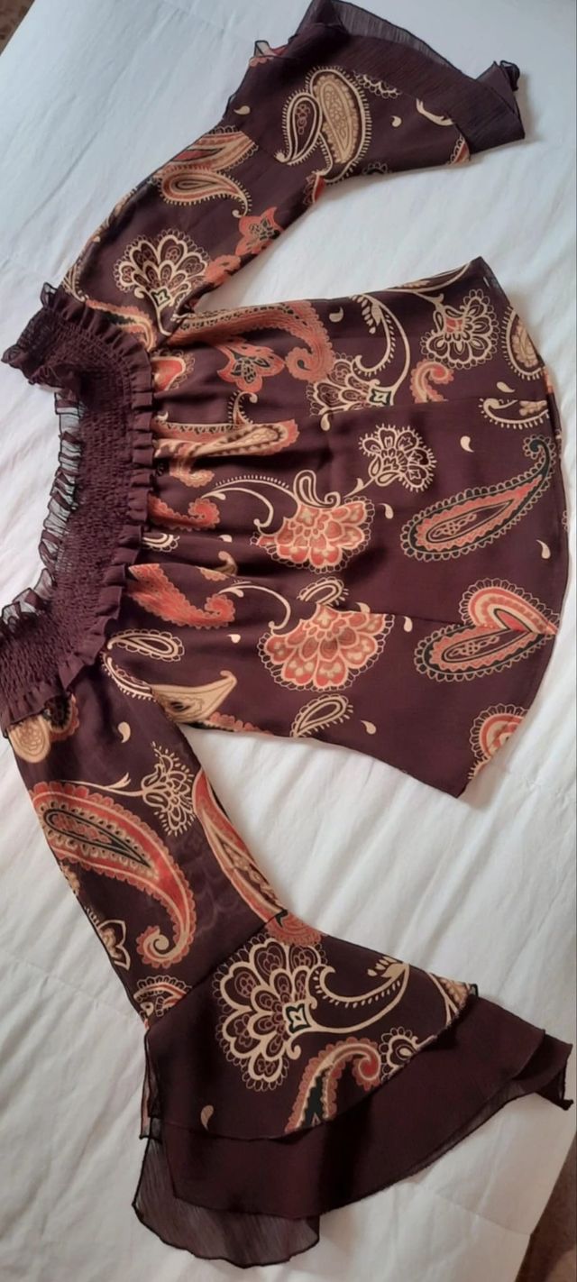 CAMISA ESTAMPADA DE SEDA DE MARCA