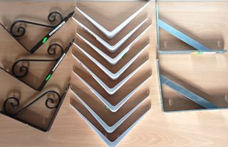 Lote soportes de metal para estantes