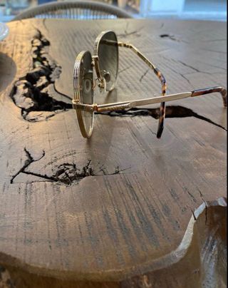 Gafas de sol Lanvin aviador dorado verde 
