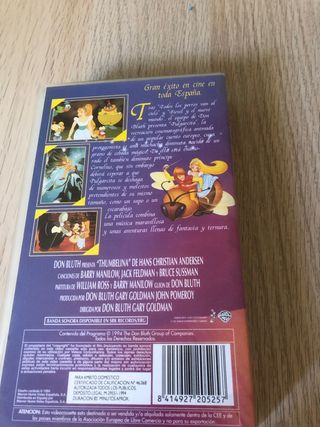 película Vhs Pulgarcita