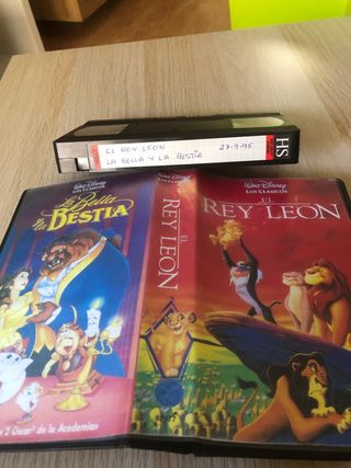 película Vhs El rey Leon y la Bella y la Bestia
