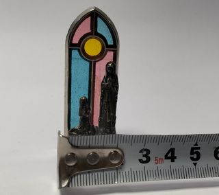 Virgen de Lourdes plateada 