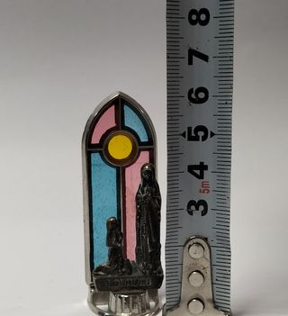 Virgen de Lourdes plateada 