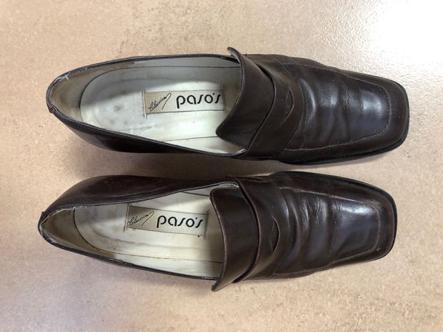 Zapatos marrones piel mocasines 36