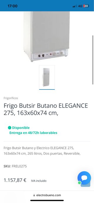 OFERTA! frigorifico congelador butsir elegance