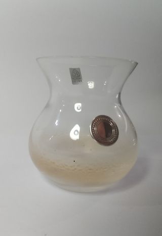 Jarrón de cristal con Plata 