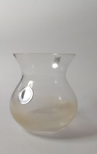 Jarrón de cristal con Plata 