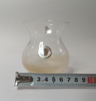 Jarrón de cristal con Plata 