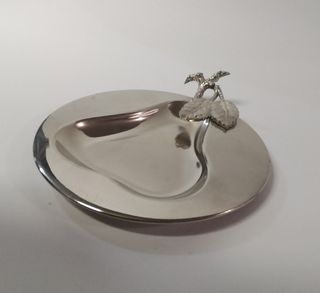 Bandeja metal plateado 