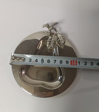 Bandeja metal plateado 