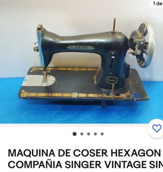 Máquina de coser Singer Hexagon del año 1906