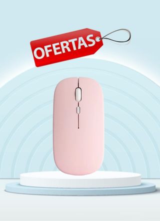 ✅Raton inalámbrico recargable color rosa