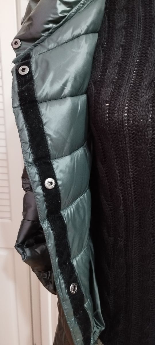 Piumino lungo Yuko verde bottiglia tg S