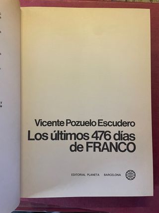 franco libro los ultimos 476 dias de franco