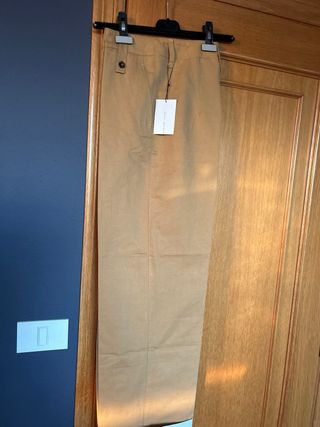 Pantalón palazzo mujer camel