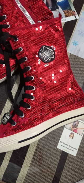 BOTAS NIÑA PATITO FEO LENTEJUELAS 