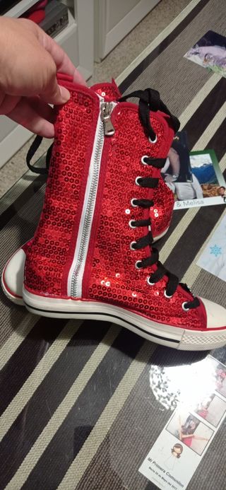 BOTAS NIÑA PATITO FEO LENTEJUELAS 