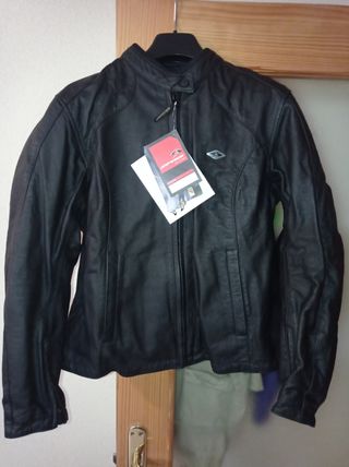 Chaqueta spyke cuero moto mujer