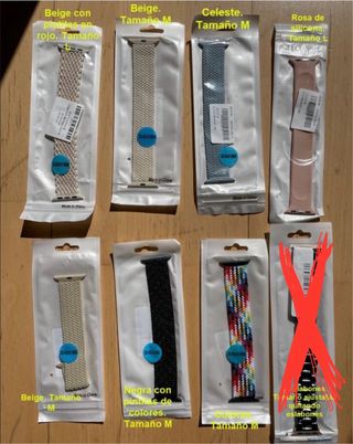 Pack de correas para Apple Watch Series 7 3 SE 6 8