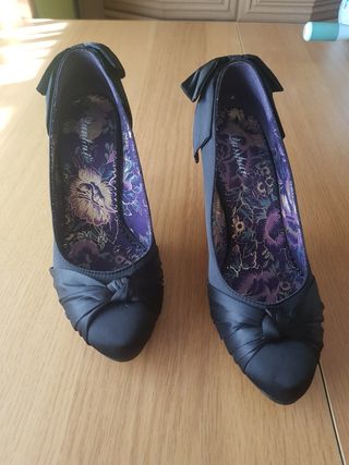 Zapatos fiesta tacón negros
