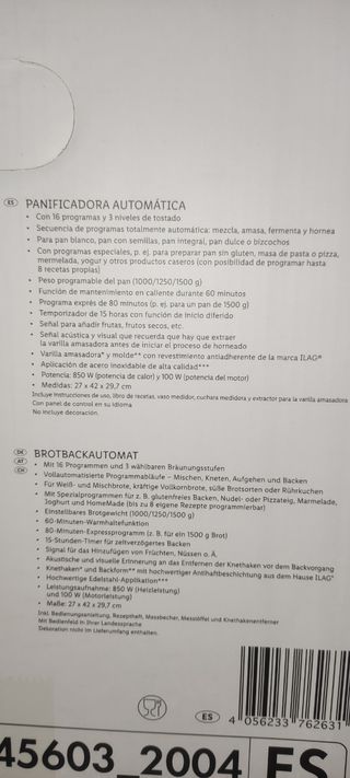 Panificadora SilverCrest