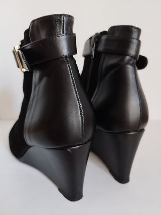 Botines piel Violeta/Mango
