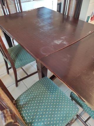 Mesa de comedor y seis sillas