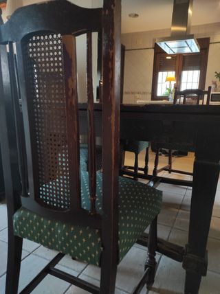 Mesa de comedor y seis sillas