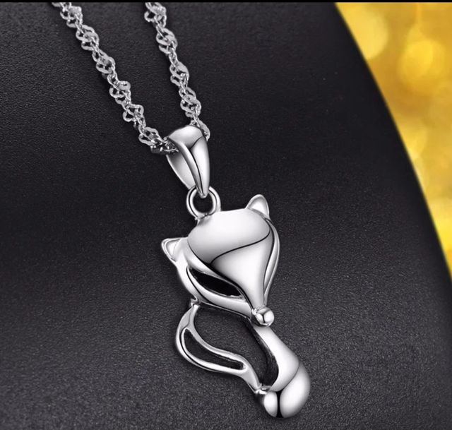 Colgante de zorro de plata