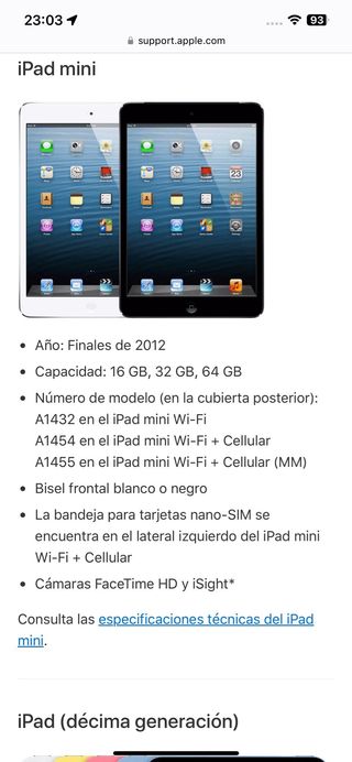iPad mini 16 Gb wifi + celular con cover original