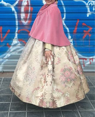 Traje fallera dorado rosa talla 1214 o 36