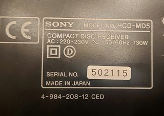 Fuente Sony HCD-MD5